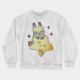 stars cute bunny Crewneck Sweatshirt